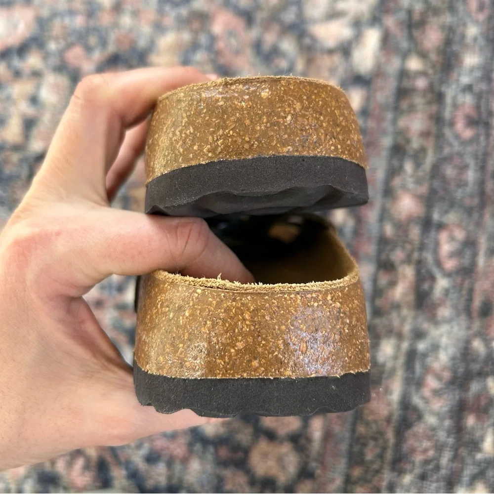 Birkenstock Betula Arizona Double Strap Taupe Tan Suede Sandals Size 7 / 38 EU - Picture 8 of 12